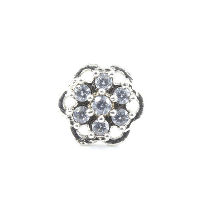 925 Sterling Silver Floral Nose Pin 