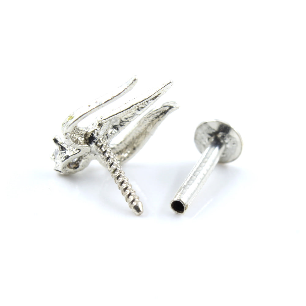  Real 925 Silver CZ Screw Nose pin