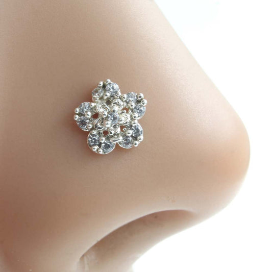 Latest Design Nose pin for women with white stones