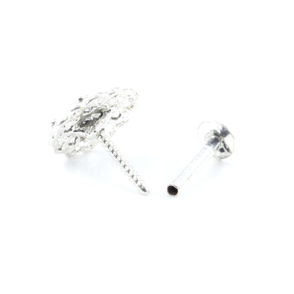 Silver Nose Pin for women with Push pin 