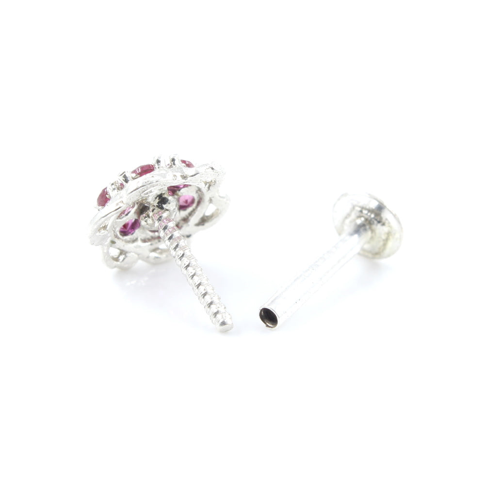  Silver Nose Pin for women with Push pin 