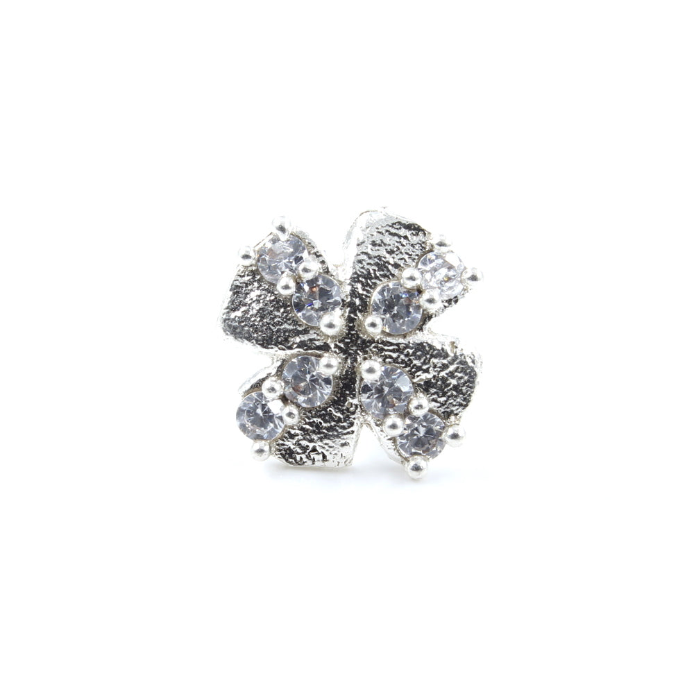 925 Sterling Silver Floral Nose Pin 