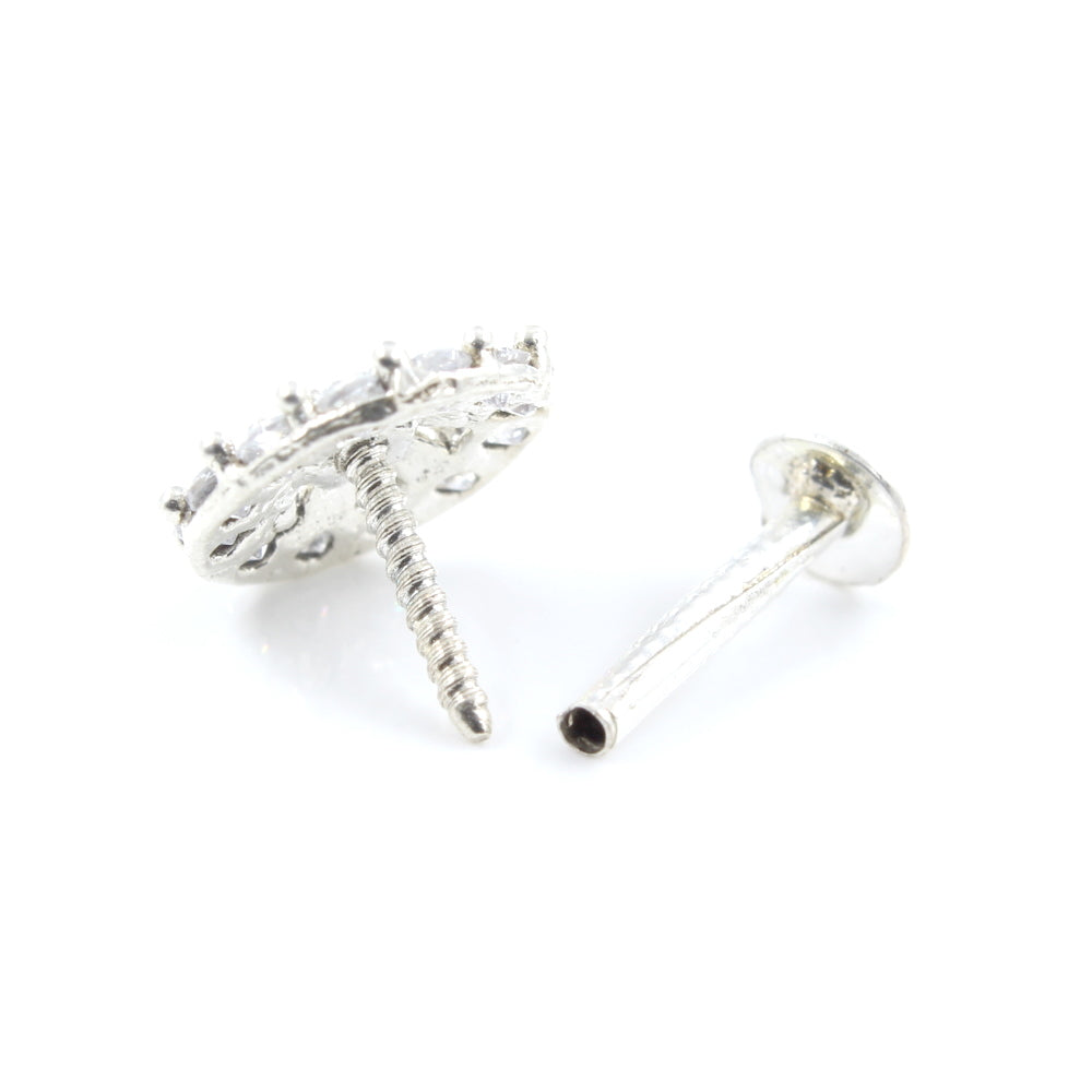 Silver Nose Pin for women with Screw Nose  pin