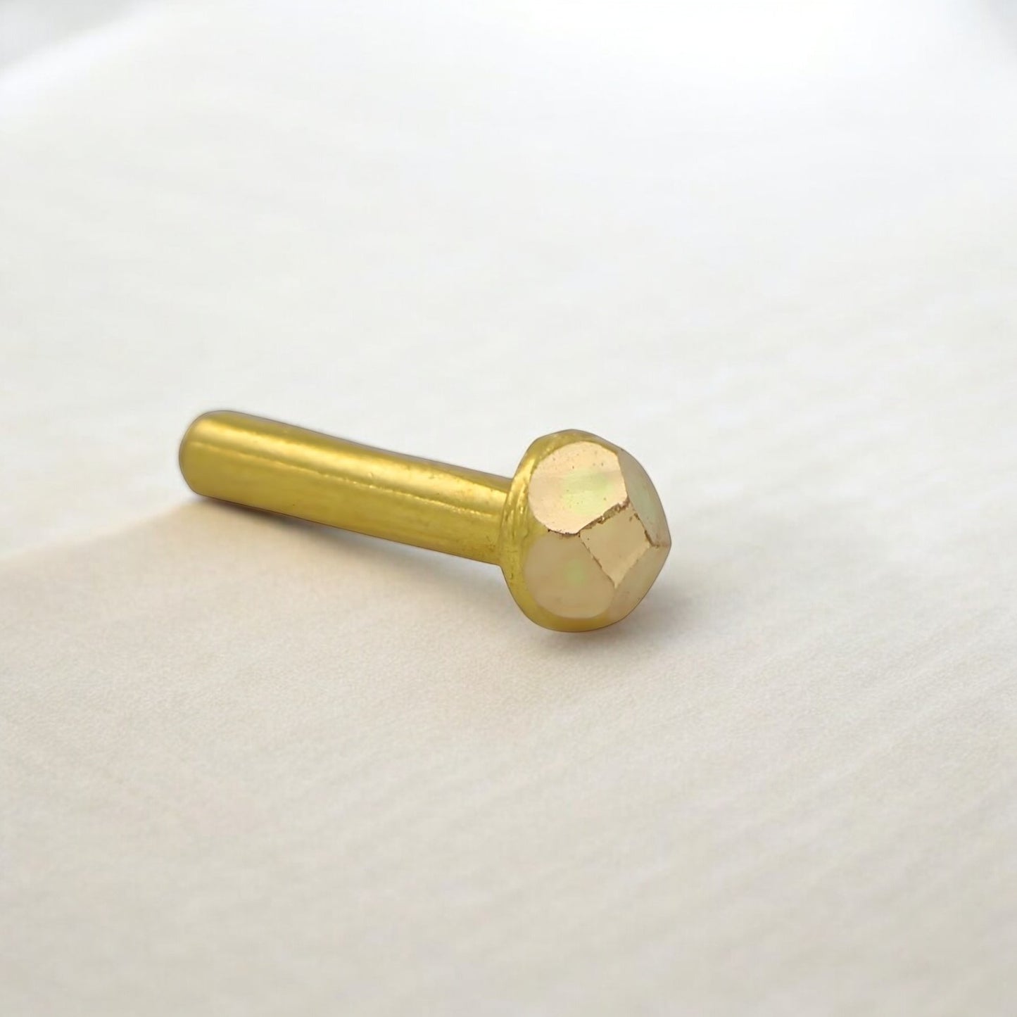 Ethnic Tiny 18k Real Gold Indian Women Nose pin Push Pin