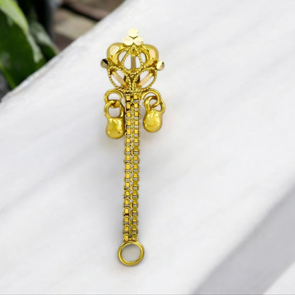 Trendy 14k Real Gold Chain Style Nose Pin