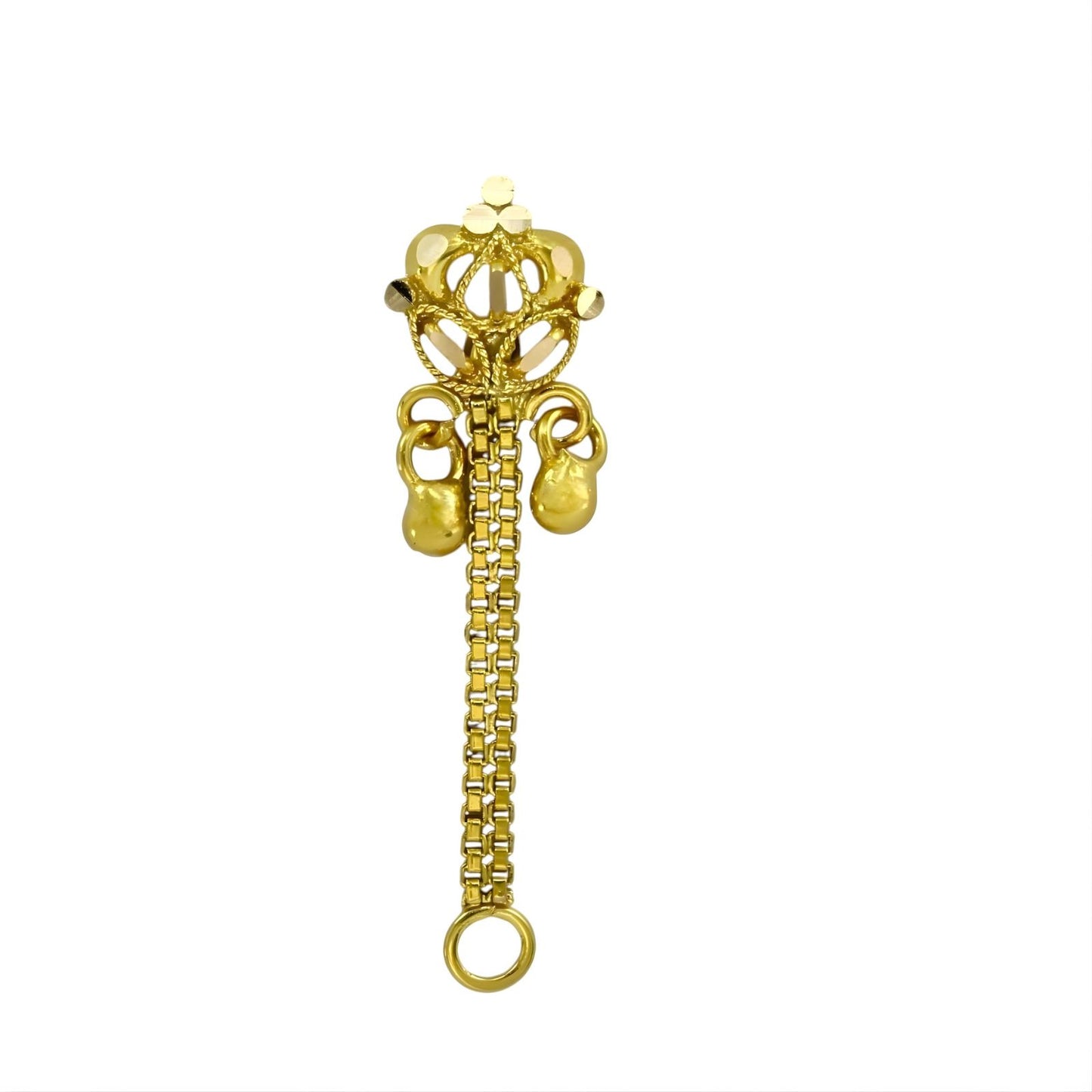 Trendy 14k Real Gold Chain Style Nose Pin