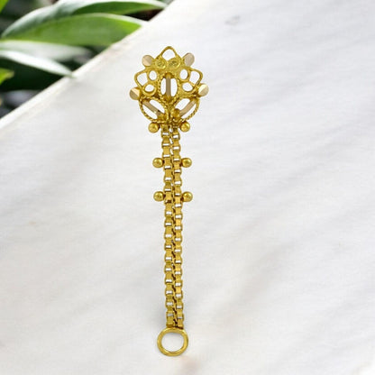 14k Real Gold Chain Style Party Wear Nose Pin