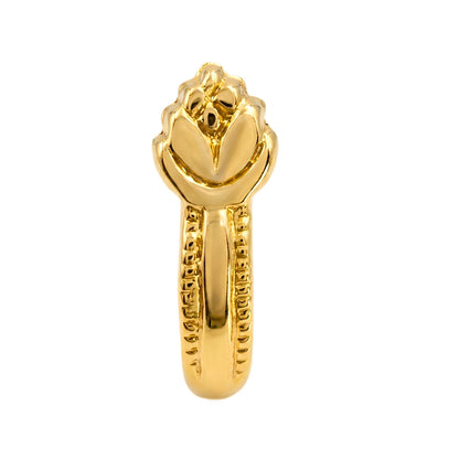 18K Gold Vertical Luxury Push Pin Nose Stud