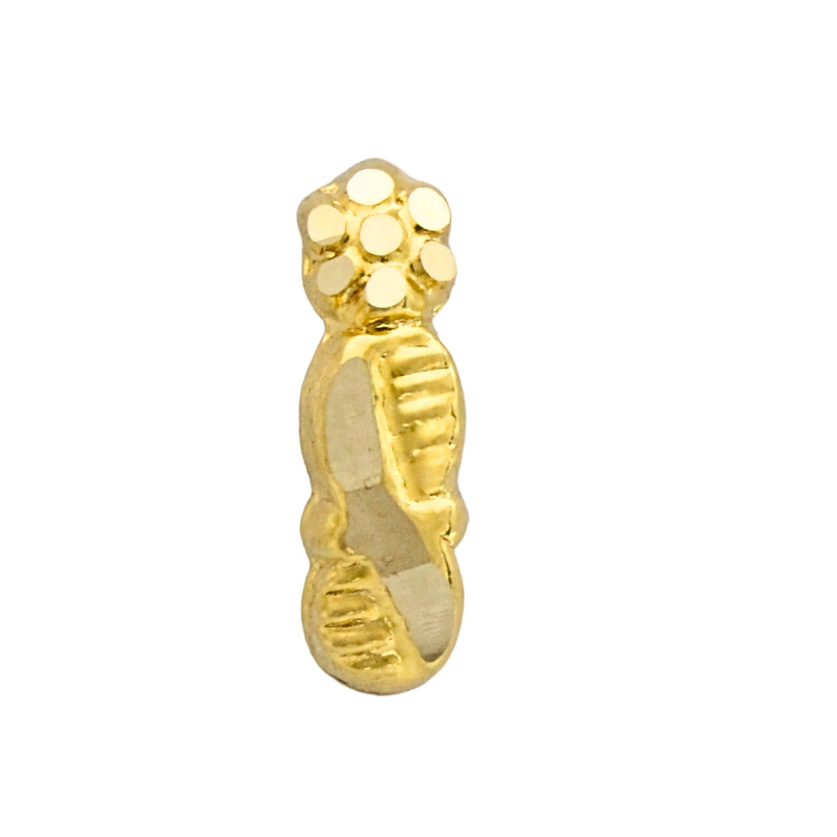 18K Real Gold Vertical Flower Cluster Nose Stud
