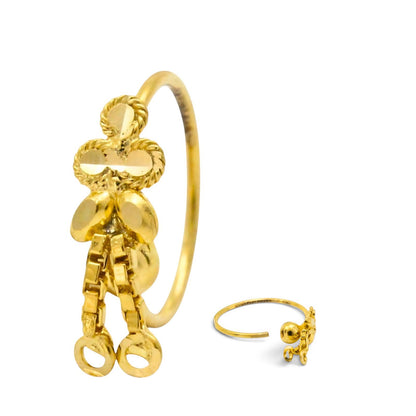 Dainty 18K Gold Nose Ring – Graceful Small Nose Ring for Women