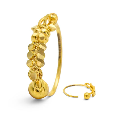 18K Gold Nose Ring – Stylish Traditional Nose Ring for Women