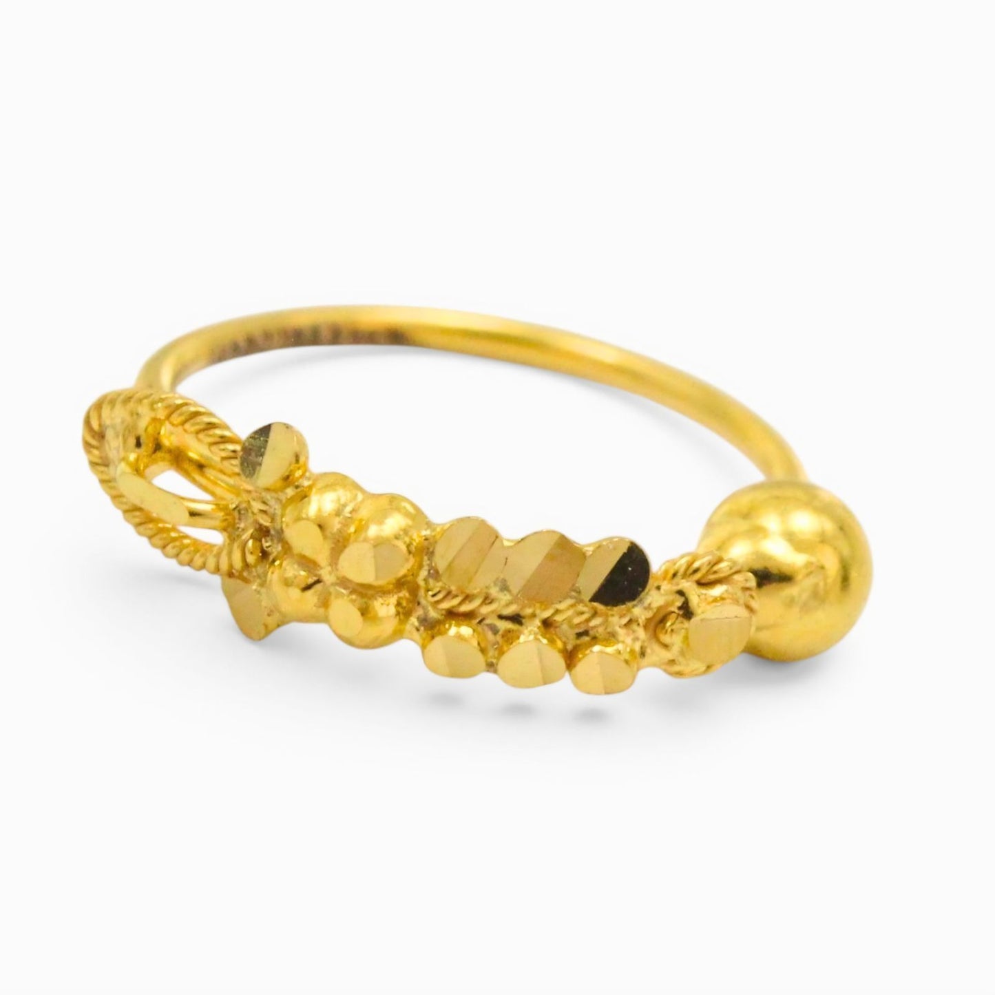 18K Gold Nose Ring – Stylish Traditional Nose Ring for Women