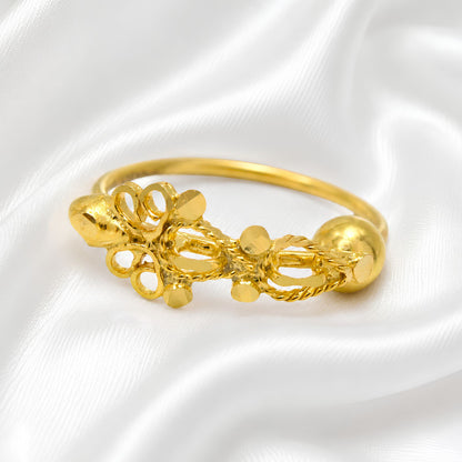 Nozera 18K Real Gold wired floral Nose Ring for Women