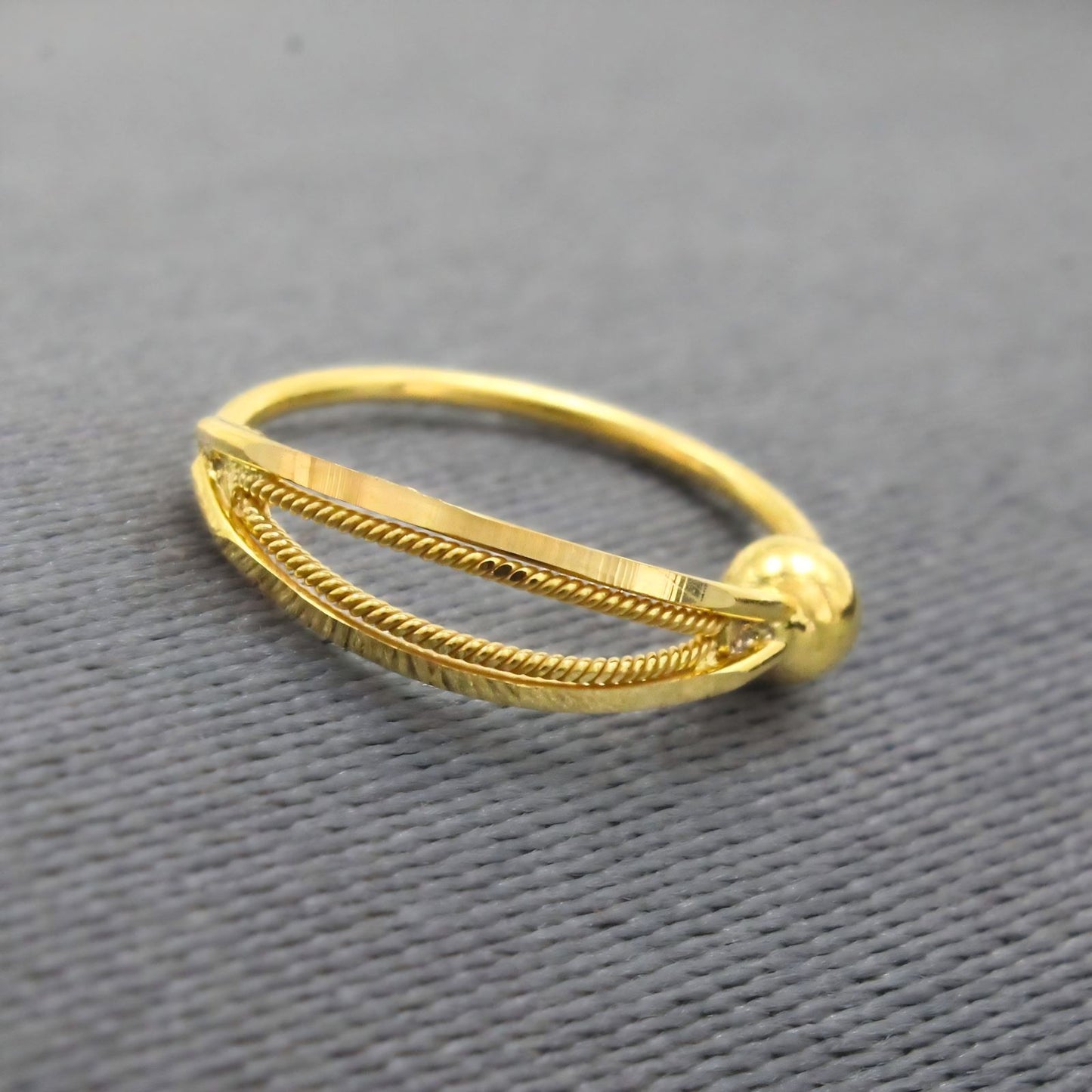 Nozera Twin line 18K Gold Nose Ring –  Petite Gold Nose Ring for Women