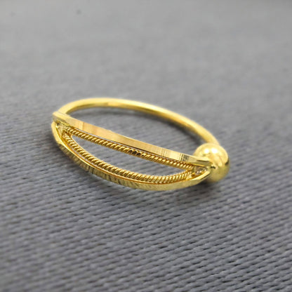 Nozera Twin line 18K Gold Nose Ring –  Petite Gold Nose Ring for Women