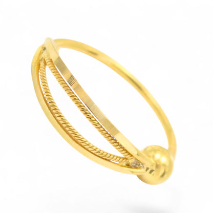 Nozera Twin line 18K Gold Nose Ring –  Petite Gold Nose Ring for Women