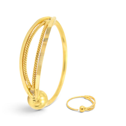 Nozera Twin line 18K Gold Nose Ring –  Petite Gold Nose Ring for Women
