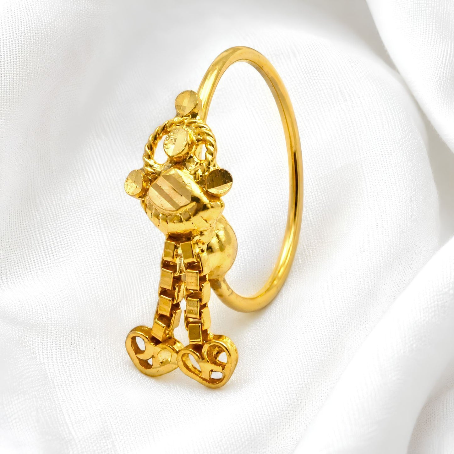 18K Real Gold Elegant Dangle Nose Ring for Women