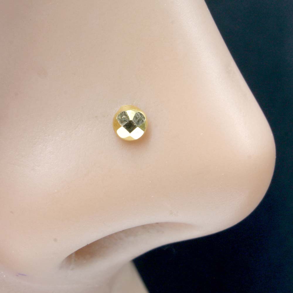 18K Real Gold Nose pin for Women