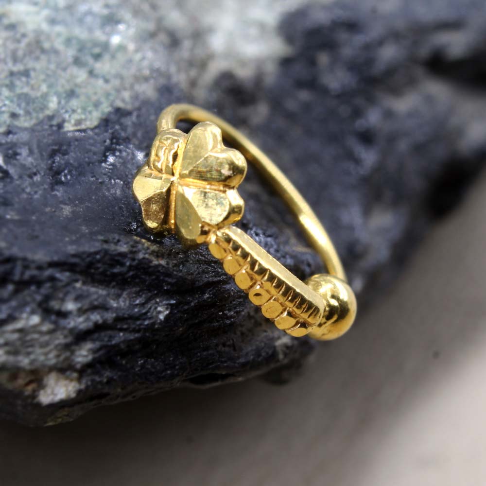 18K Real Gold Nath for women