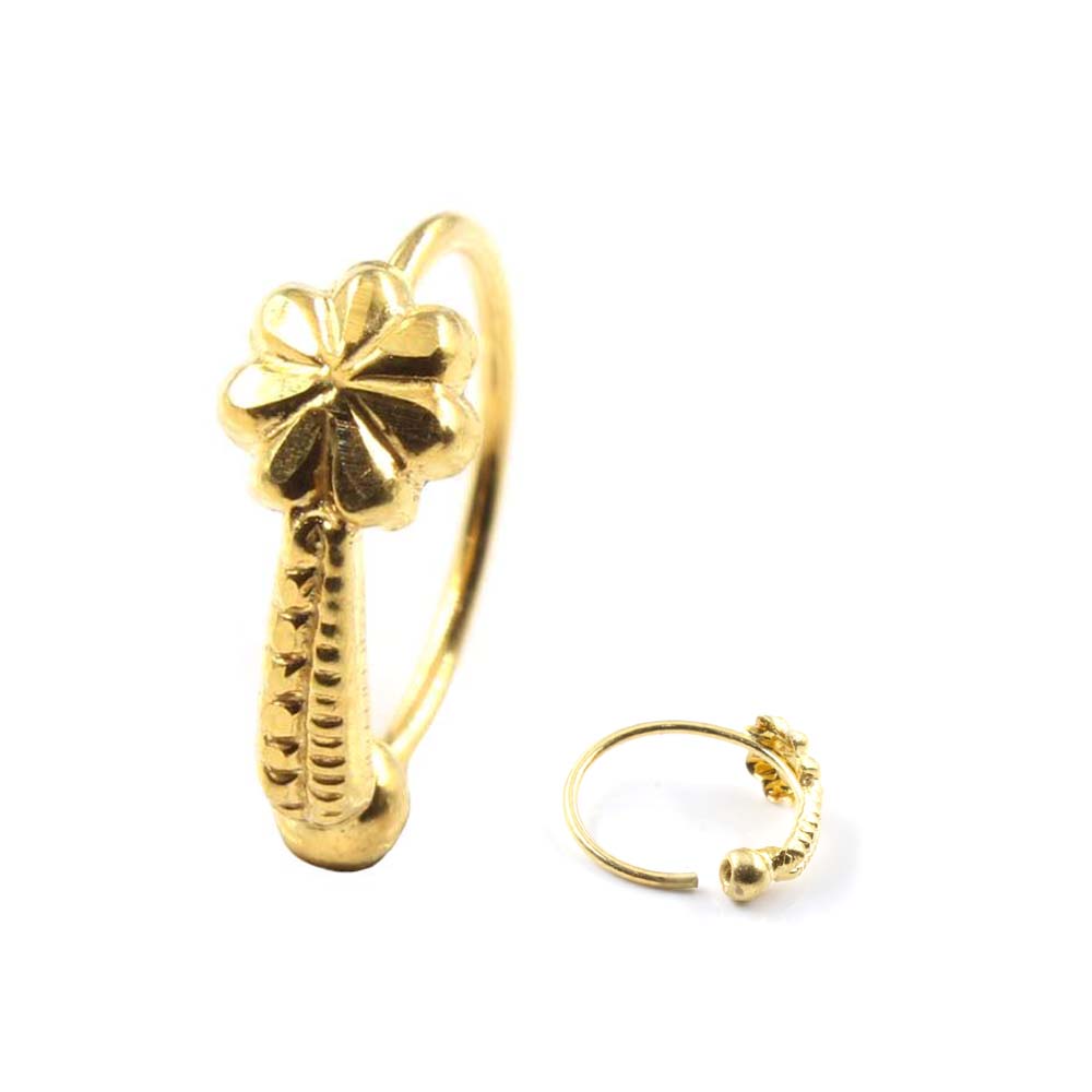 Real gold nose pin for women