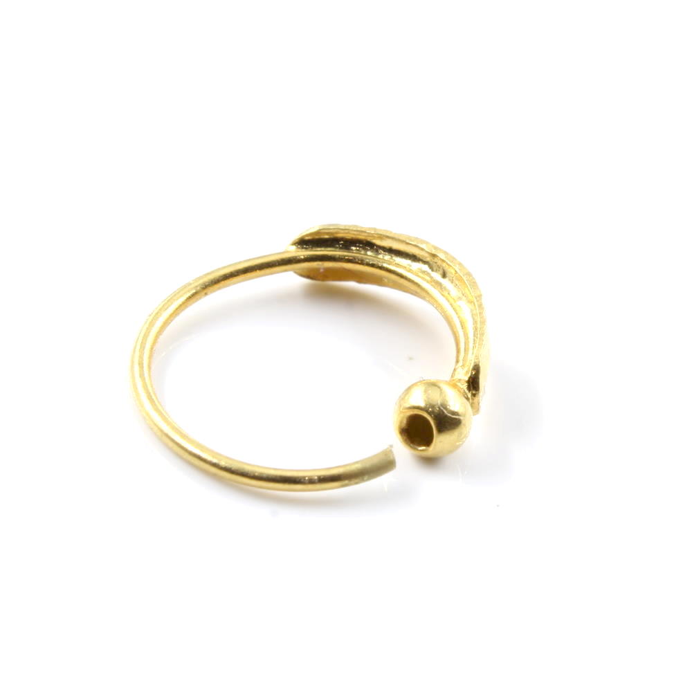 18K Real Gold Nose rings Indian Women Nose Hoop Ring Karizma Jewels
