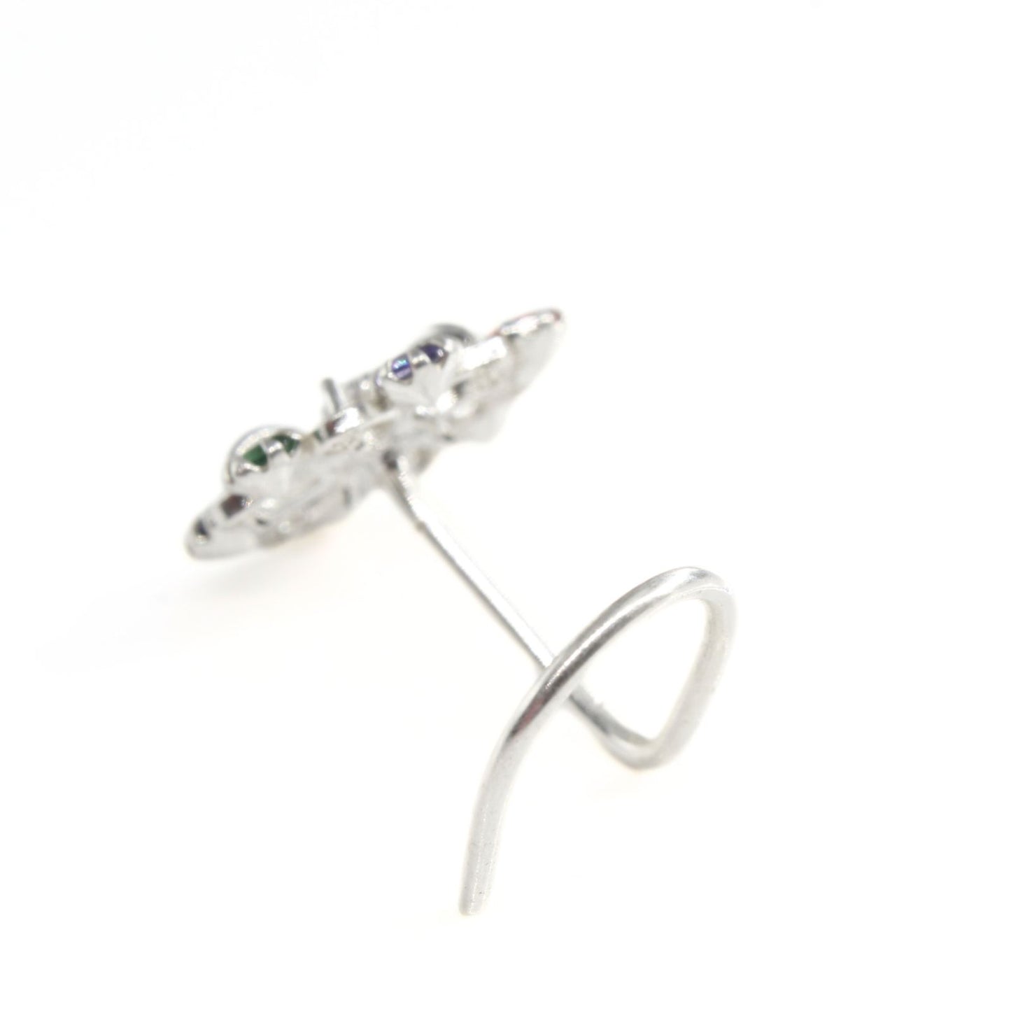 Silver Nose pin For Women In Twisted Style