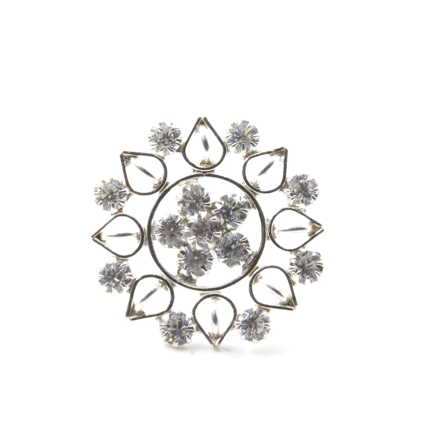 925 Sterling Silver Floral Nose Pin 