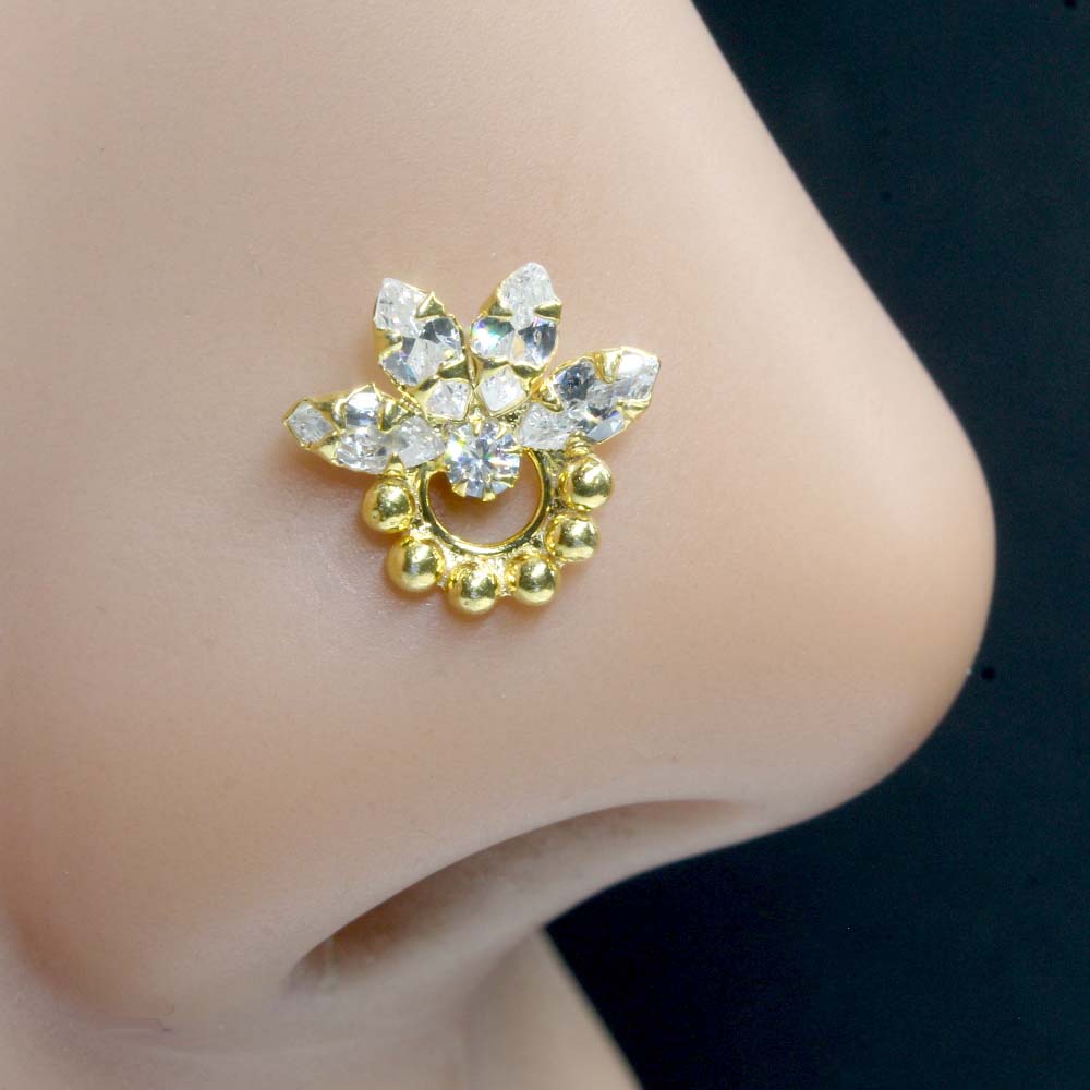 925 Sterling Silver Nose Pin for women