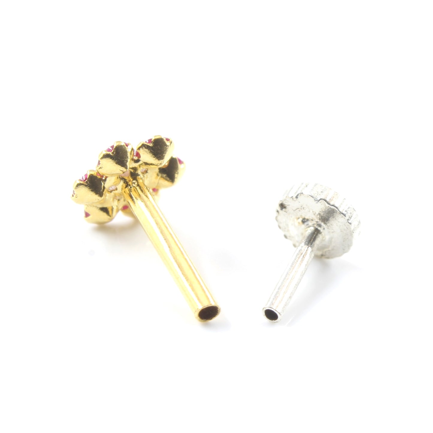 Real gold Nathia With Push Pin