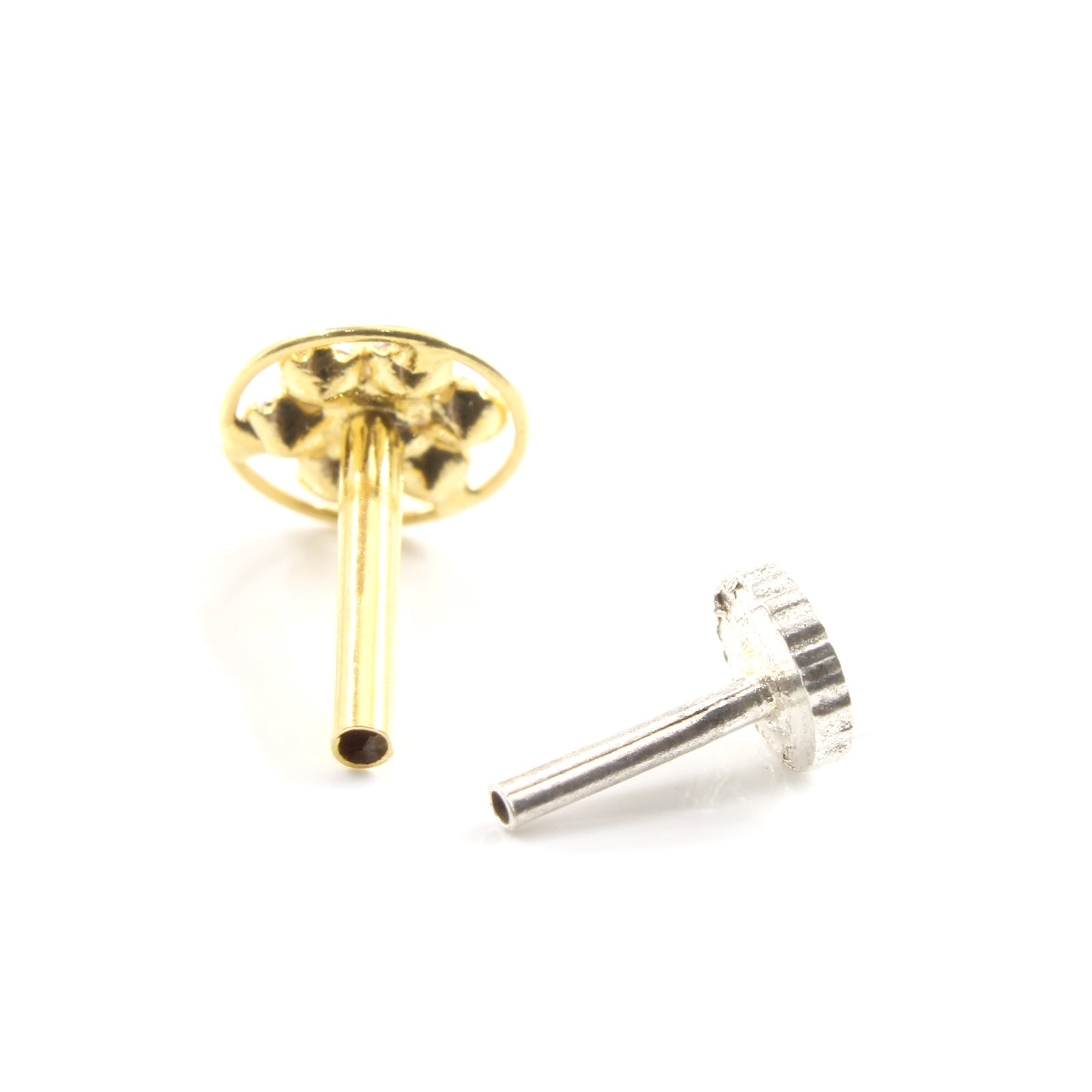  Real Gold  nose ring Push Pin