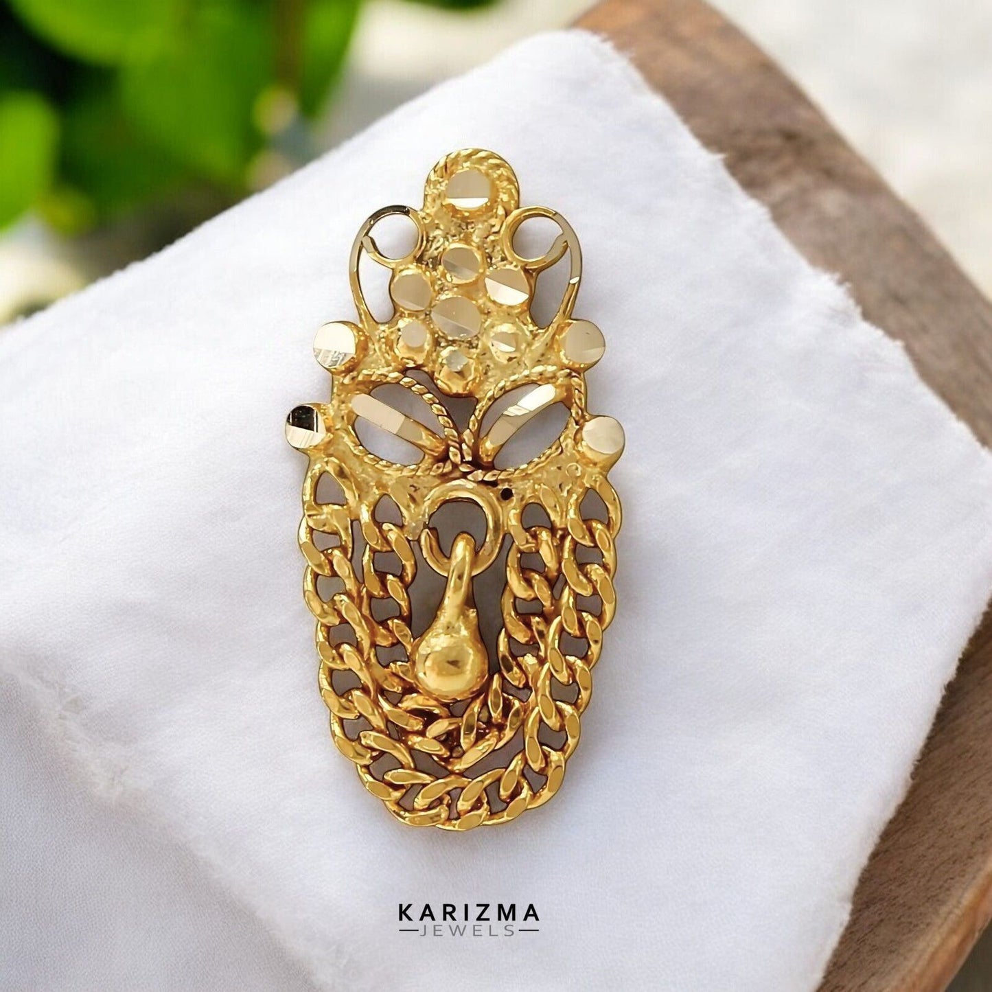14k Real Gold Women dangle cultural design Nose Pin Push Pin