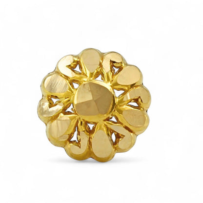 Small 18K Real Gold Two in One women Nose pin cum Earring Gold Screw Back