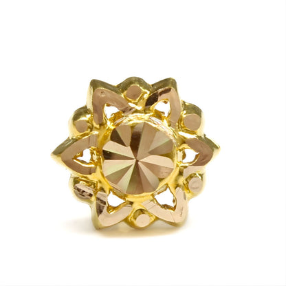 18K Real Gold women star Nose pin nose ring Push Pin