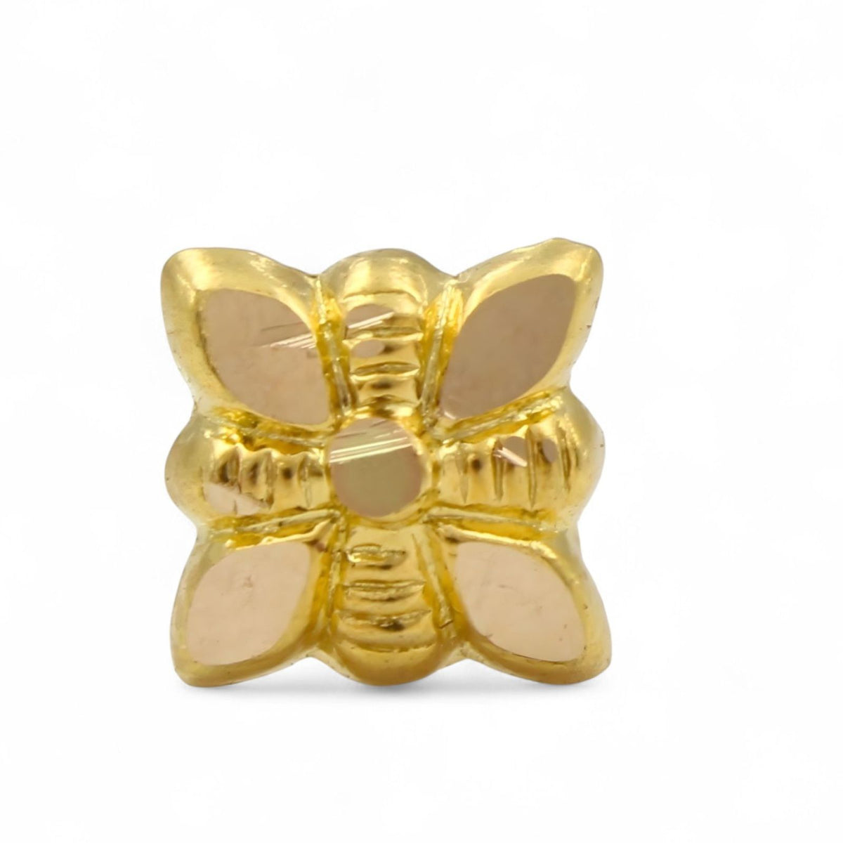 Trendy 18k Real Gold Women square Nose pin Push Pin – Karizma Jewels