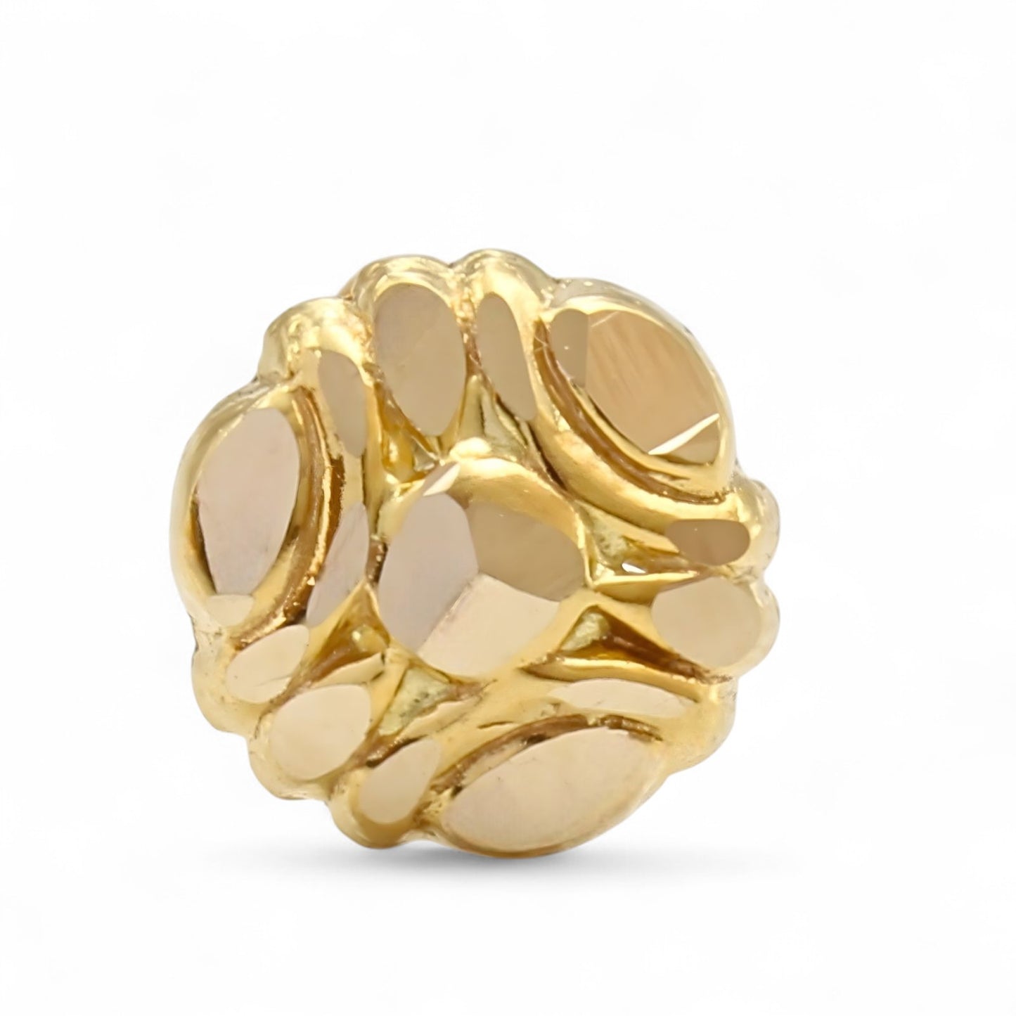 Floral 18K Real Gold Two in One women Nose pin cum Earring Gold Screw Back