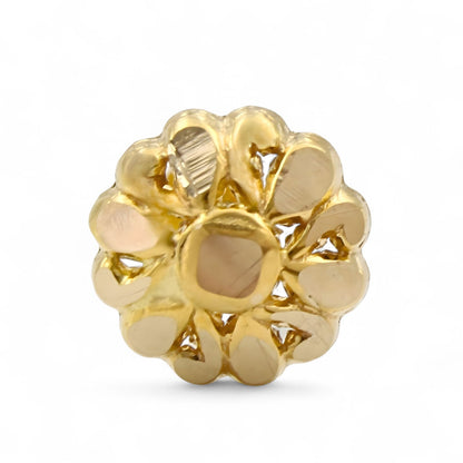 Small 18K Real Gold Two in One women Nose pin cum Earring Gold Screw Back