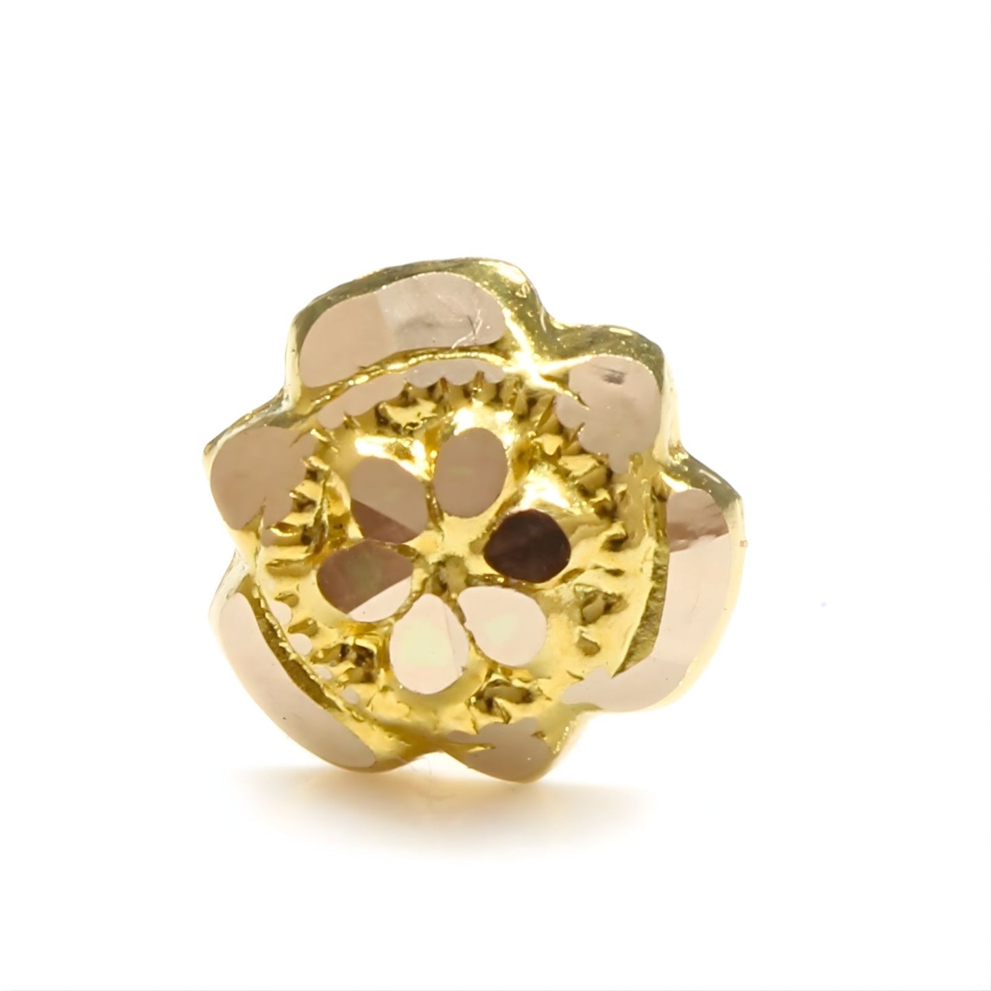 Floral 18K Real Gold women Nose pin nose ring Push Pin