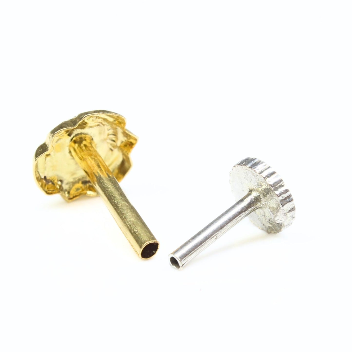 Floral 18K Real Gold women Nose pin nose ring Push Pin
