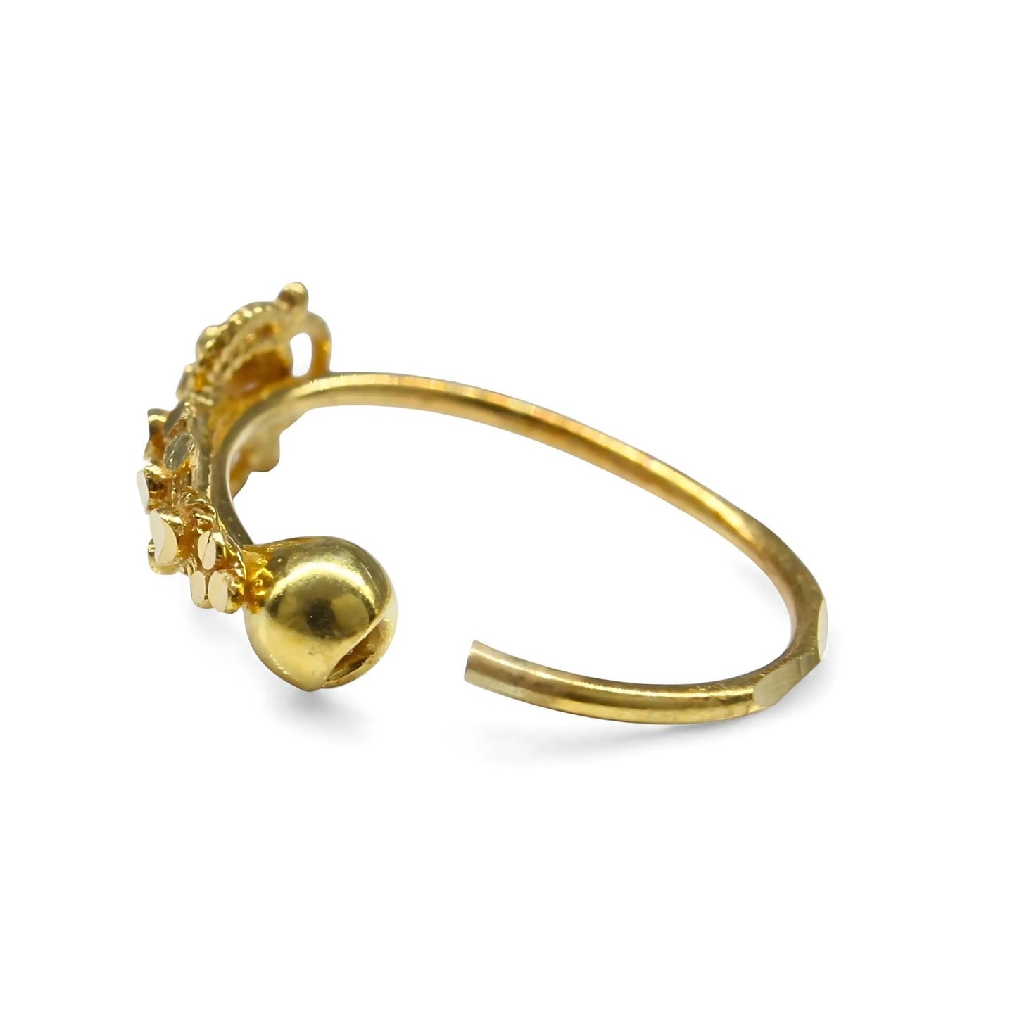 18K Real Gold unique trendy Nose ring Nose Hoop Ring 22g