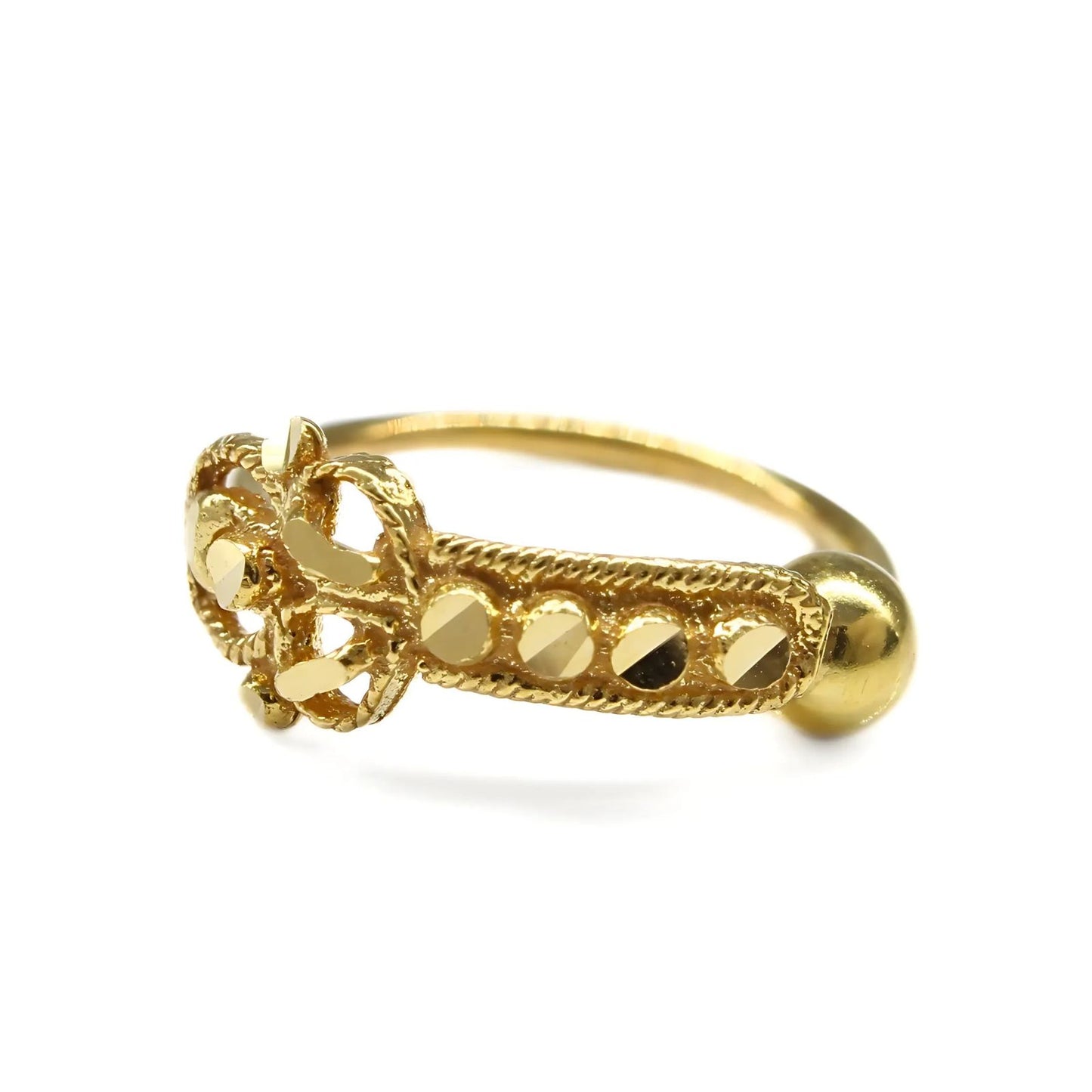 18K Real Gold unique trendy women Nose ring Nose Hoop Ring 22g