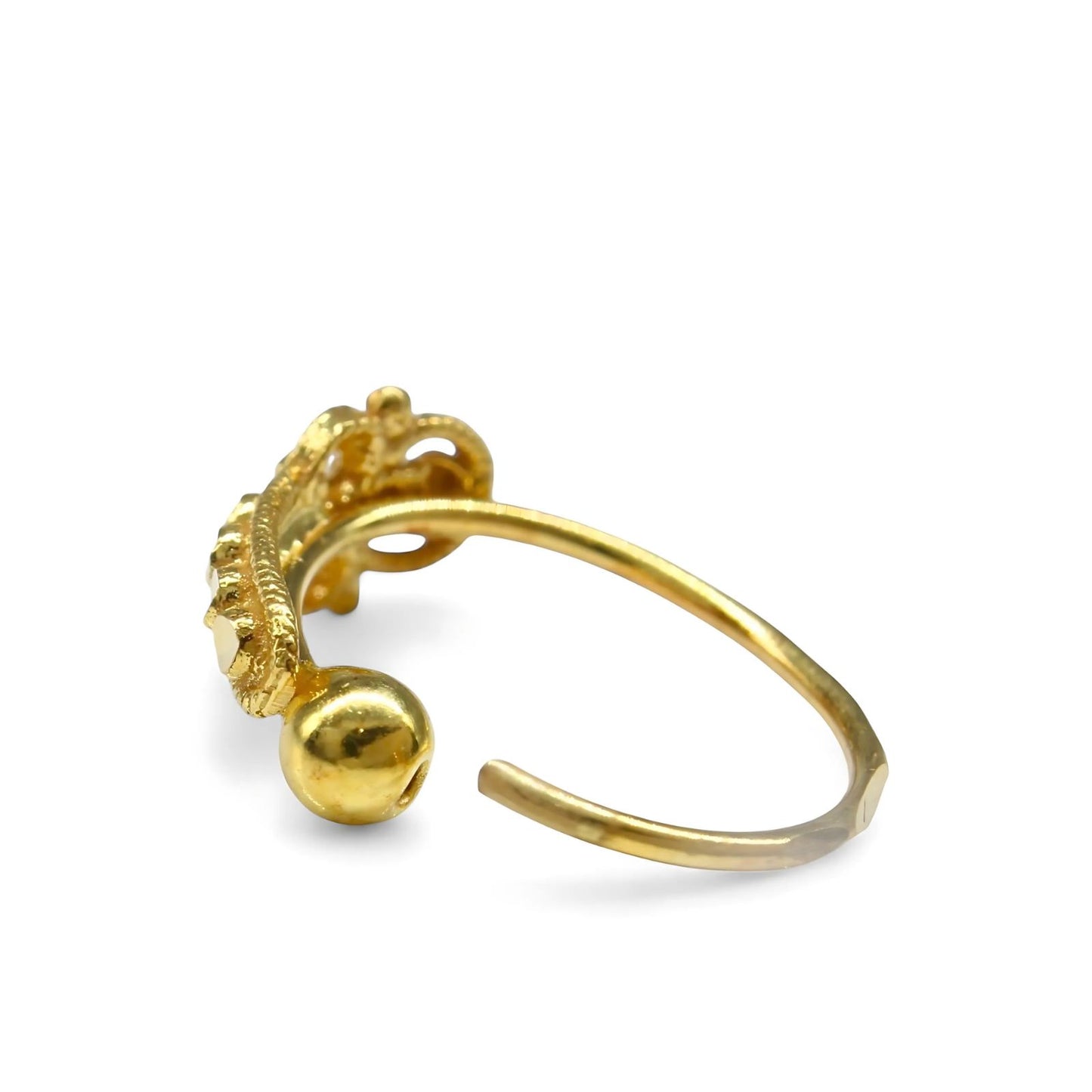 18K Real Gold unique trendy women Nose ring Nose Hoop Ring 22g