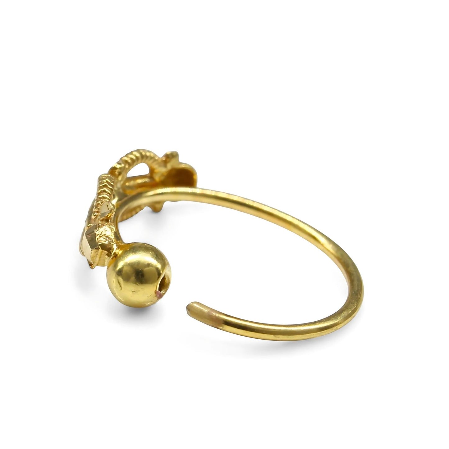 18K Real Gold women gifting party wear Nose ring Nose Hoop Ring 22g