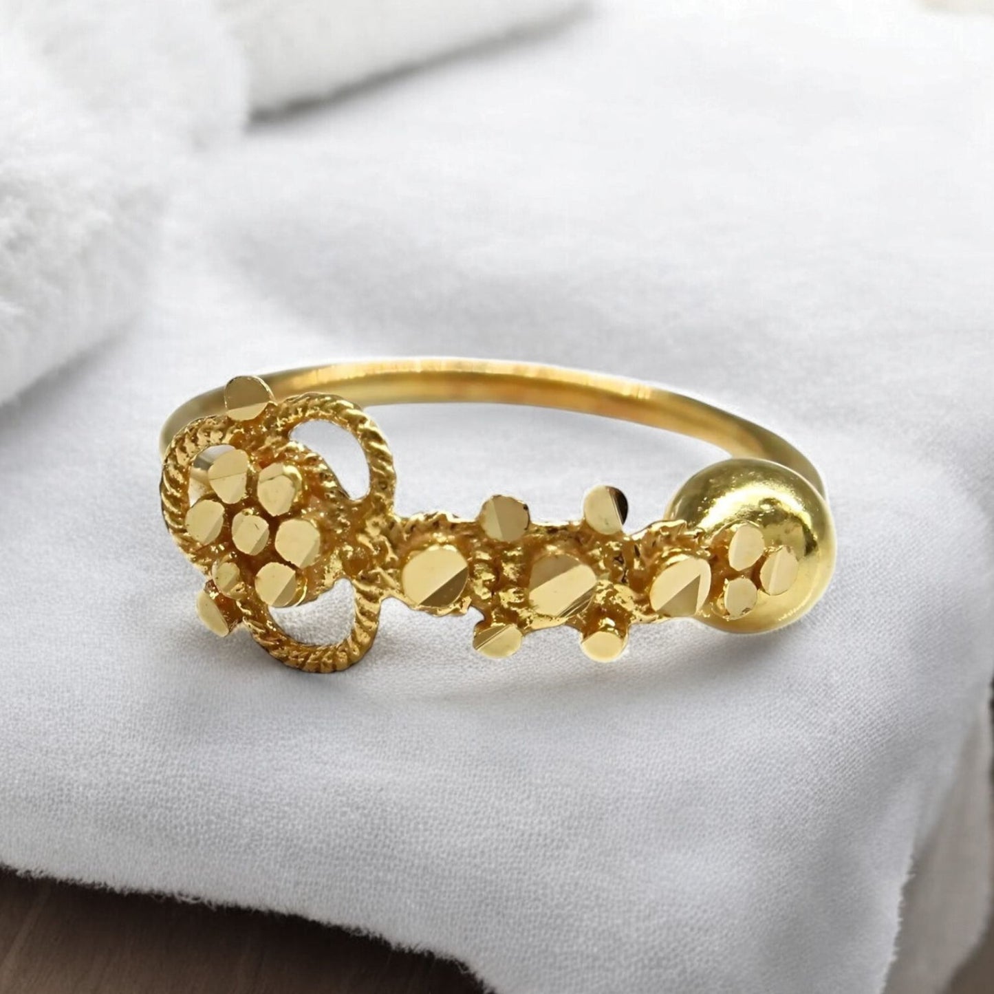 18K Real Gold unique trendy Nose ring Nose Hoop Ring 22g