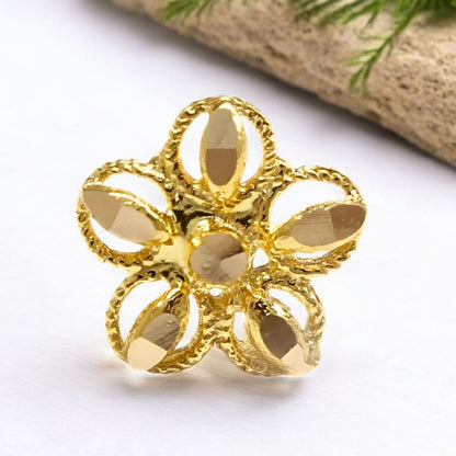 18K Real Gold women Star Nose pin nose ring Push Pin