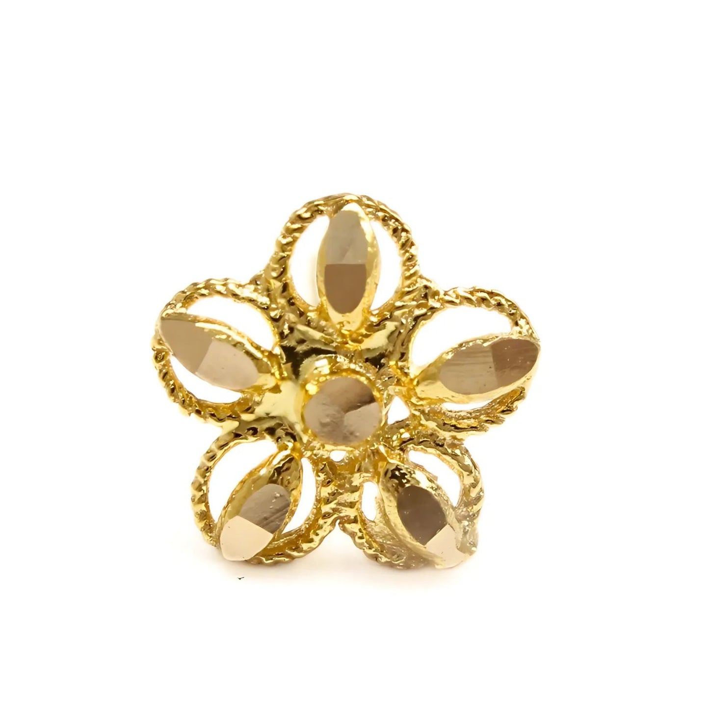 18K Real Gold women Star Nose pin nose ring Push Pin