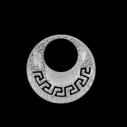 Real Sterling Silver Round Moon Shaped Nattiyan (Nanti) men women earring
