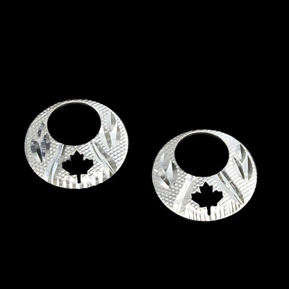 Real Sterling Silver trendy Round Moon Shaped Nattiyan (Nanti) men women earring