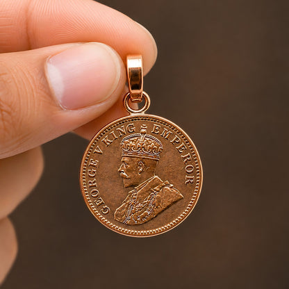 Old Copper Coin Pendant for Astrology