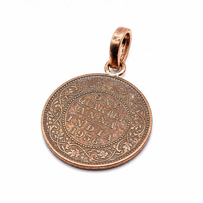 Old Copper Coin Pendant for Astrology